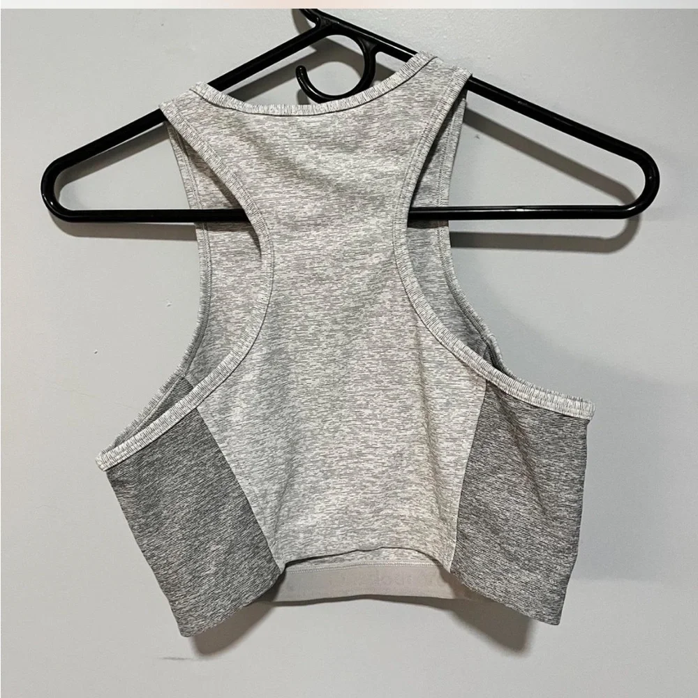 Outdoor Voices Grey XS Women's Athletic Crop Top / Sports Bra